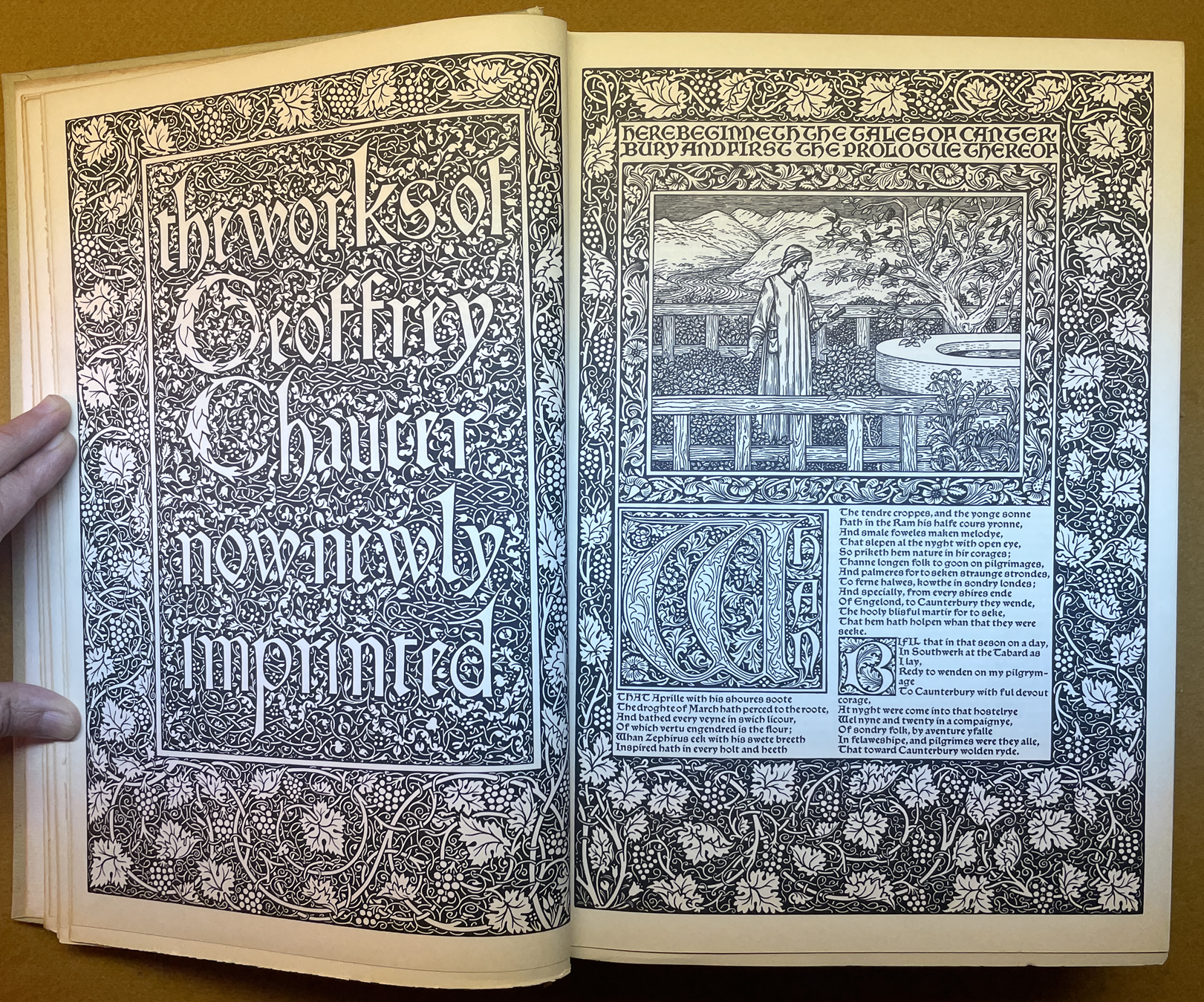 Title page to the facsimile of the Kelmscott Chaucer