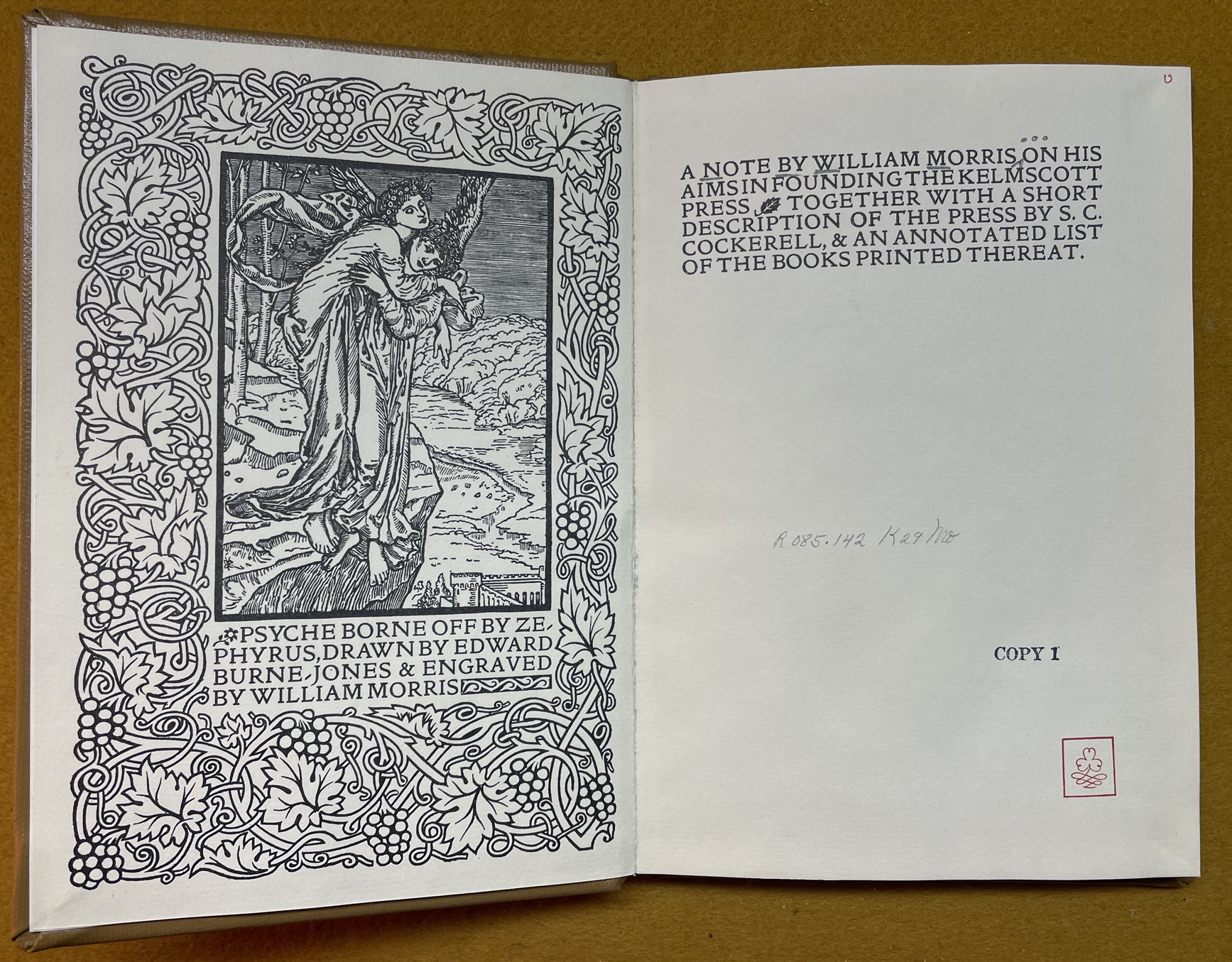 Woodcut image in A Note by William Morris on His Aim in Founding the Kelmscott Press