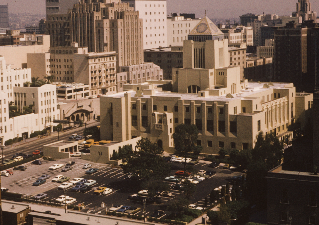 parking lot at Central Library 1970