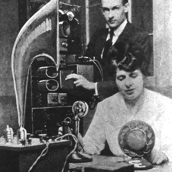 Amiee Semple in 1926 on the radio
