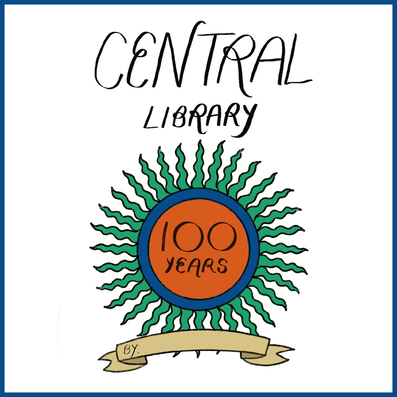 colored in drawing of the sun mosaic