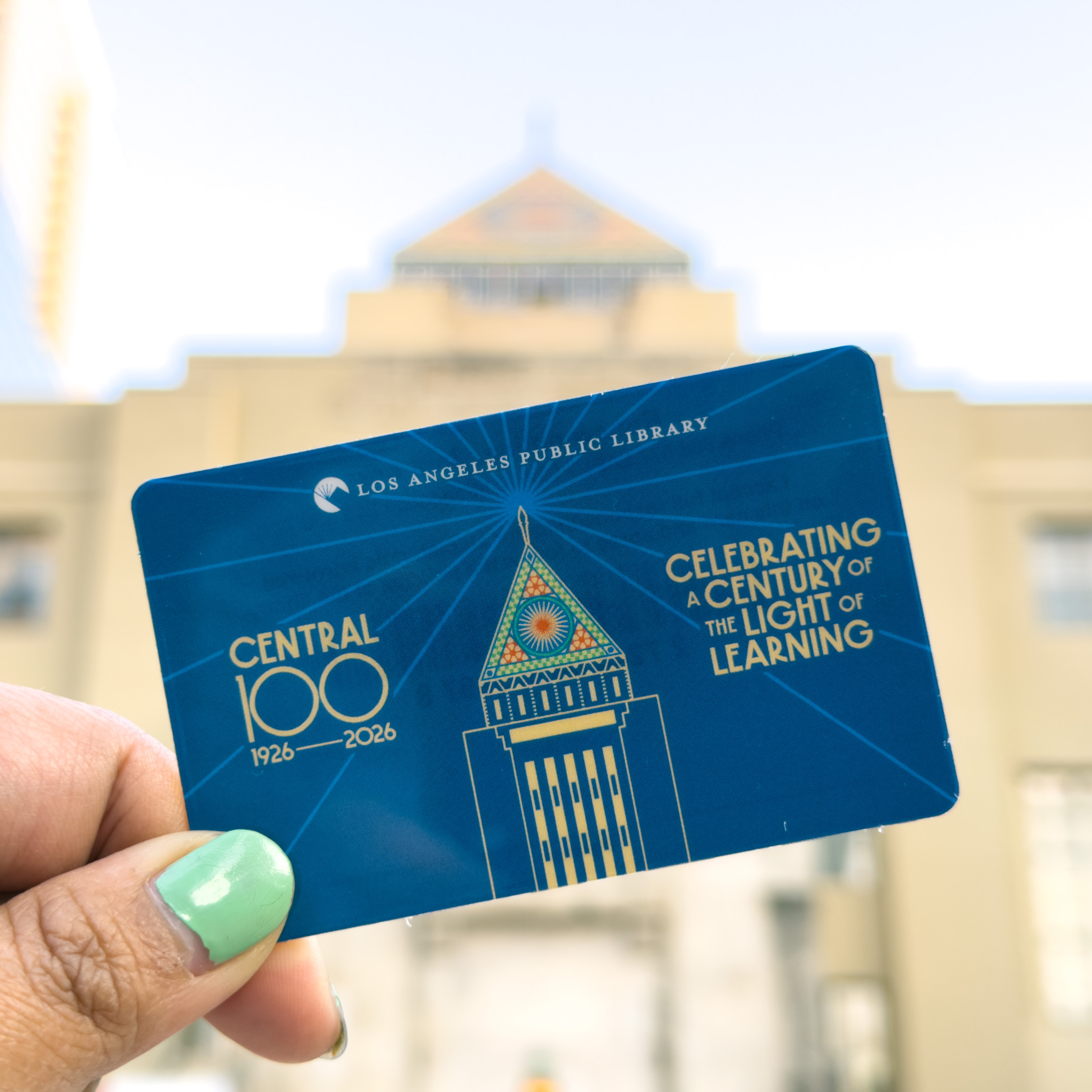 library card with pyramid top
