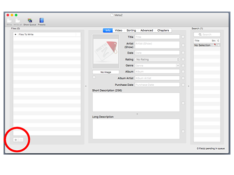 MetaZ add movie screenshot