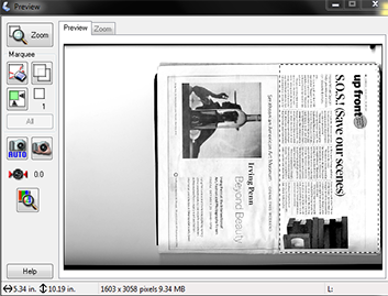 Paper preview screen