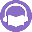 book with headphones icon